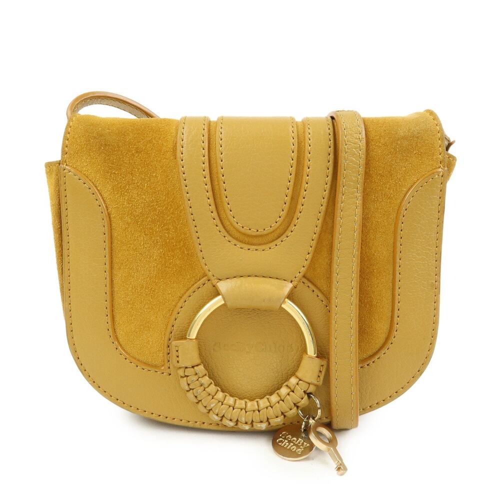 Chloe See by Chloe Joan Suede Leather Crossbody Bag Yellow